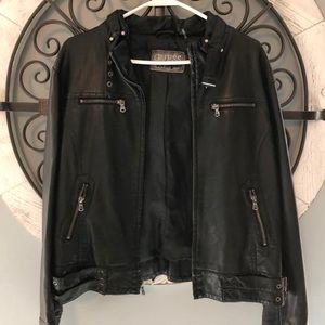 Guess Faux Leather Jacket - Large